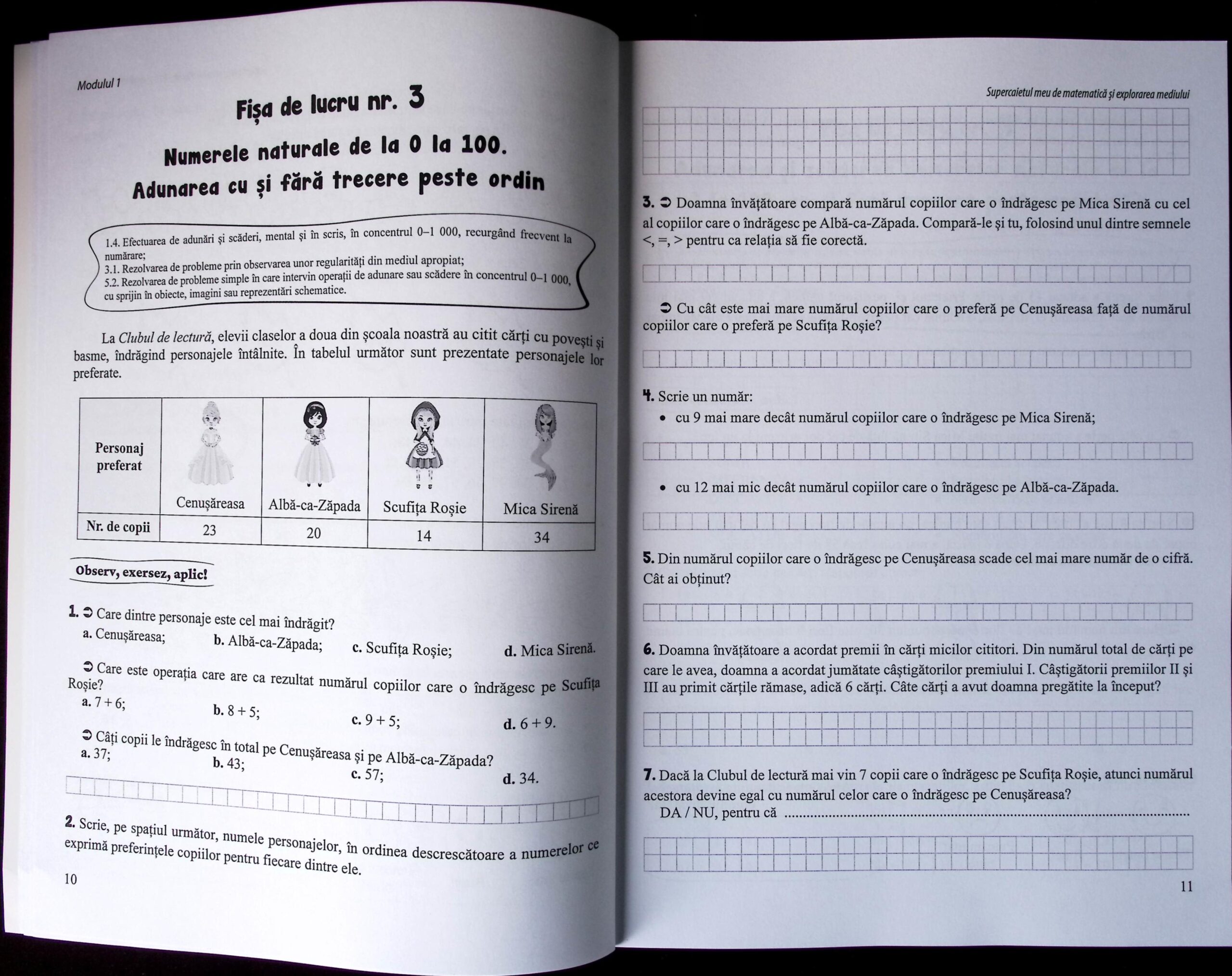 FIȘE DE LUCRU COMPER PENTRU CLASA A 2-A : MATEMATICĂ - imagine 3