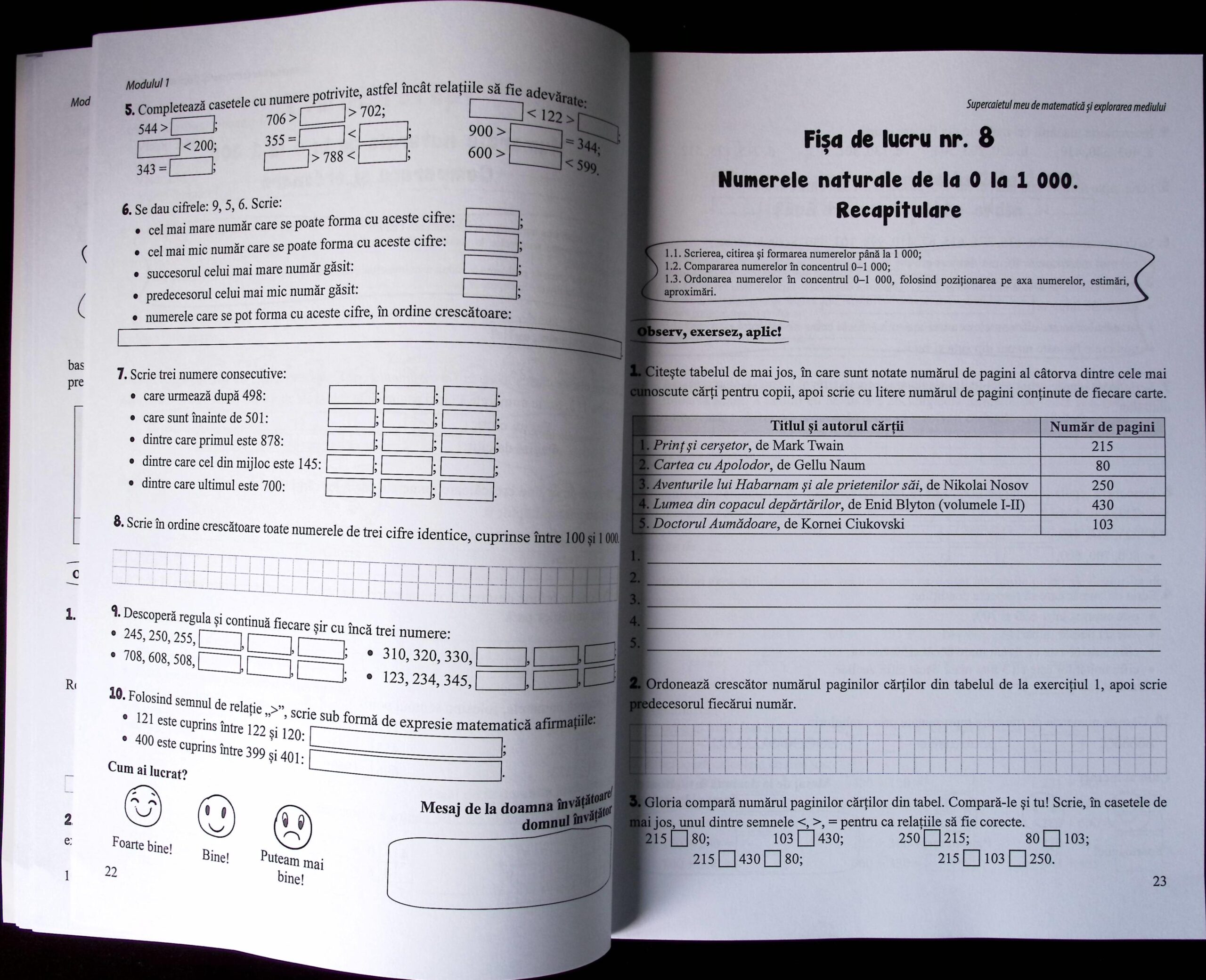 FIȘE DE LUCRU COMPER PENTRU CLASA A 2-A : MATEMATICĂ - imagine 4