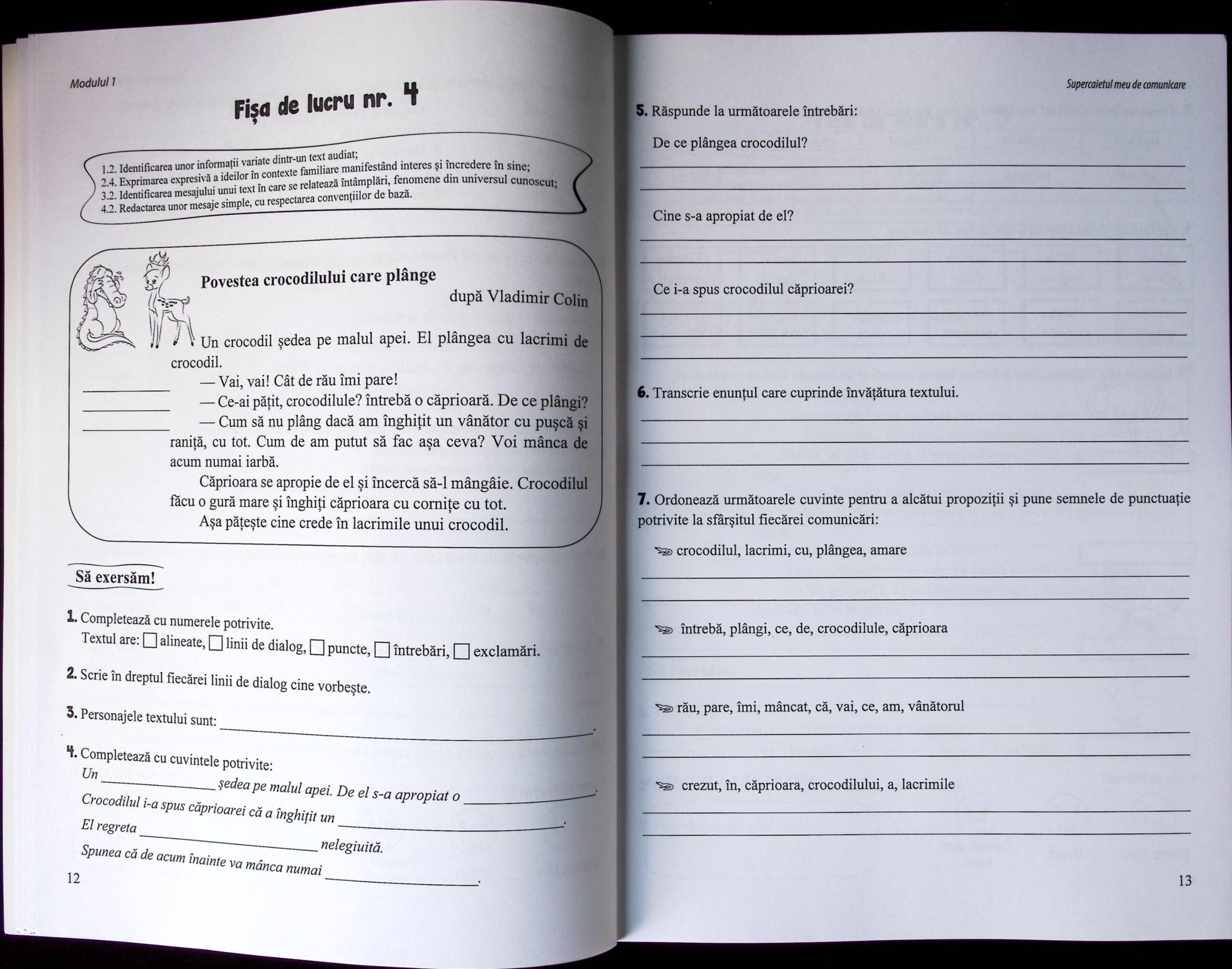 FIȘE DE LUCRU COMPER PENTRU CLASA A 2-A : COMUNICARE - imagine 4